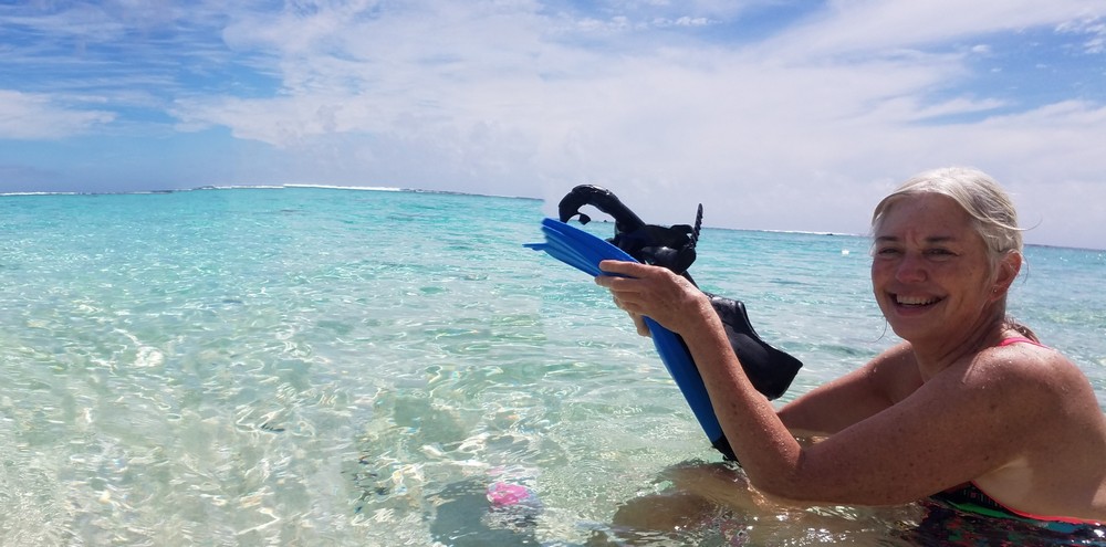 Marguerite Finishes a Snorkeling Adventure